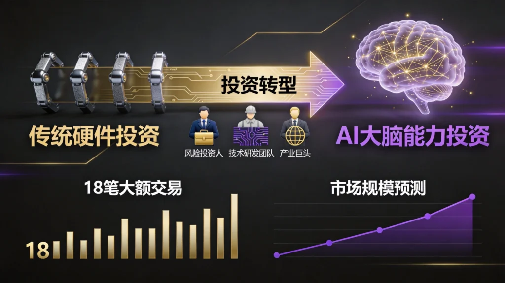 具身智能资本评判从硬件关节转向机器人大脑,AI融资18笔超10亿元数据可视化