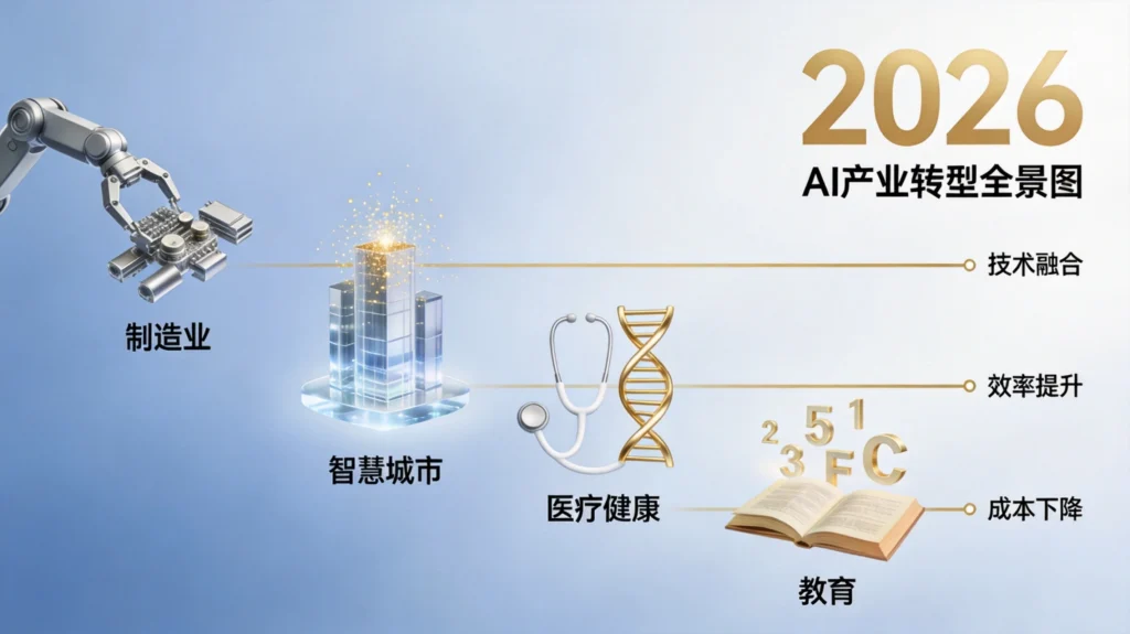 AI产业智能化转型三大趋势：系统集成、行业深耕与价值驱动演进路径。