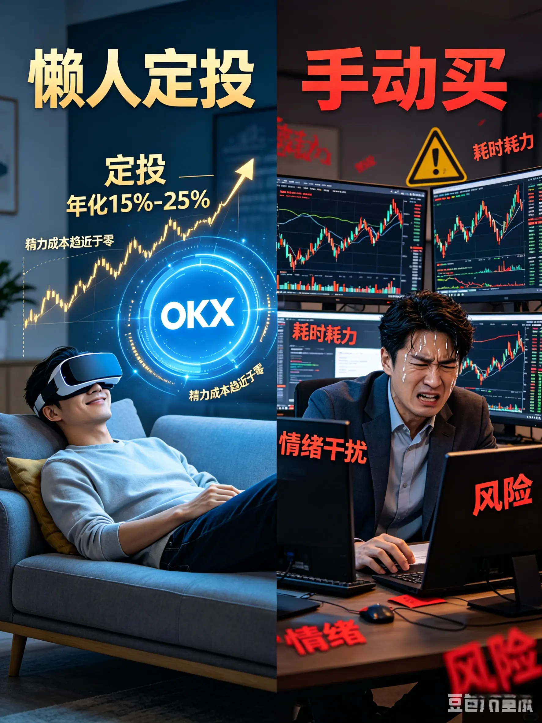 OKX定投vs手动买:2026懒人投资实测(收益/费率/精力成本对比)