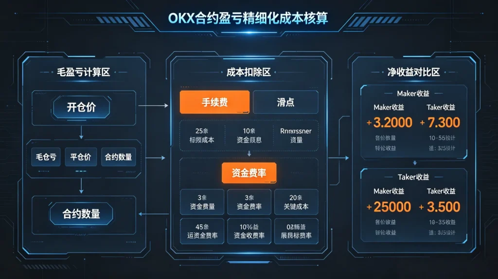 OKX 合约盈亏精细化成本核算